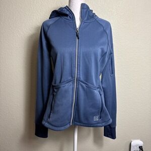 5.11 Tactical Women's Sweatshirt Hoodie Size M Pockets Thumb Holes Full Zip Blue